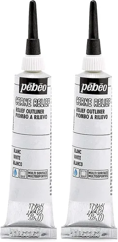 Vista 12 de Pebeo Vitrail, Pintura Dimensional para Contorno en Relieve, Tubo de 20 ml con Boquilla - Negro, 0.68 Oz Líquidas (Paquete de 1)
