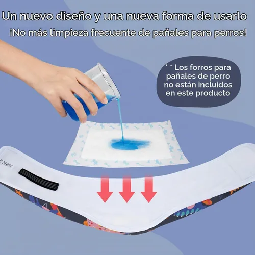 Vista 5 de MICOOYO Pañal para Perro Macho Envolturas Ligeras para Perros Pañales Lavables para Perros Bandas para Vientre de Perrito para Perros Machos