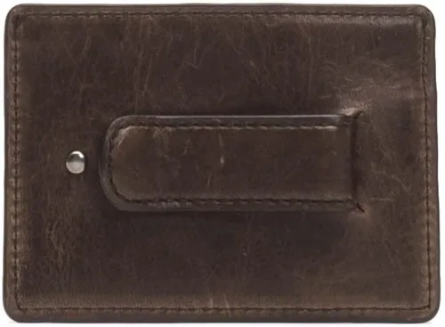 Vista 4 de FRYE Estuche para tarjetas con clip para dinero Logan para hombre, Pizarra