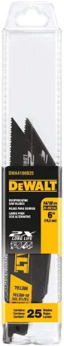 Vista 2 de DEWALT DWAR6118 - Hoja para sierra recíproca, 6 pulgadas, 18 TPI, paquete de 5