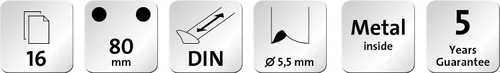 Vista 5 de Novus E 216 - Perforadora (capacidad de 16 hojas), color negro y gris