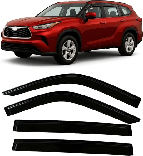 Vista 10 de 2018-2024 Deflectores de visor de ventana lateral adhesivo para Toyota Camry XV70 L LE SE XLE XSE híbrido, protectores de lluvia tintados oscuros