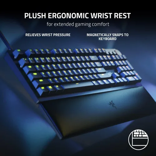 Vista 5 de Razer Huntsman - Teclado óptico para juegos V2 interruptores ópticos lineales más rápidos Gen-2 con amortiguadores de sonido y frecuencia de sondeo