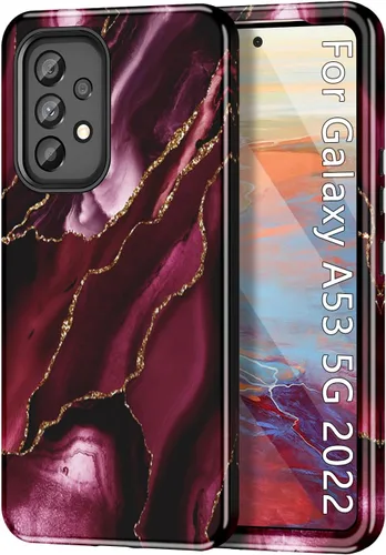Vista 15 de Btscase Funda para Samsung Galaxy A16 5G, patrón de mármol 3 en 1, resistente a prueba de golpes, cuerpo completo, policarbonato duro y suave Rosa