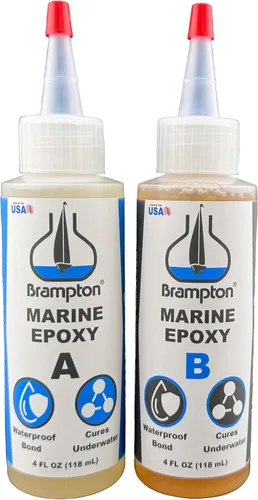 Vista 10 de Epoxy de Brampton Marine de fuerte unión para reparación de barco - Se une en 30 minutos, resistente al agua, 4 onzas