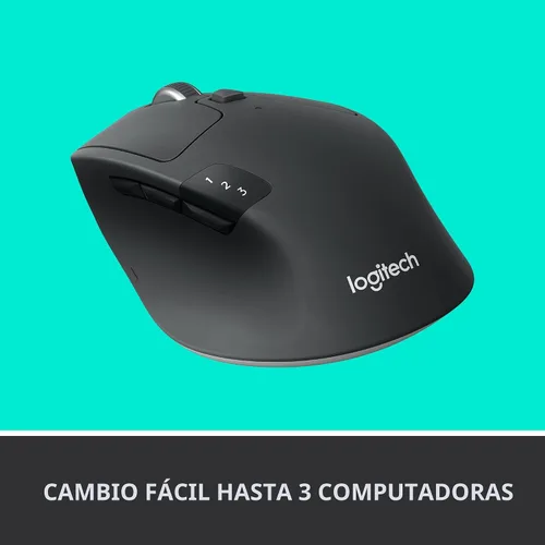 Vista 8 de Logitech M720 - Ratón inalámbrico de triatlón, Bluetooth, receptor unificador USB, 1000 DPI, 6 botones programables, batería de 2 años, compatible