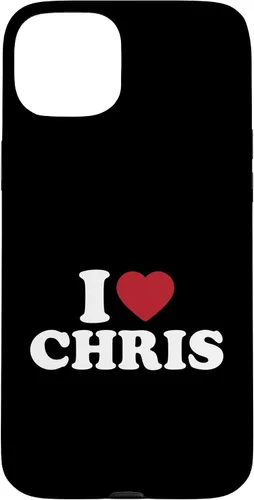 Vista 9 de Funda con corazón rojo para iPhone 16 I Love Chris, I Heart Chris