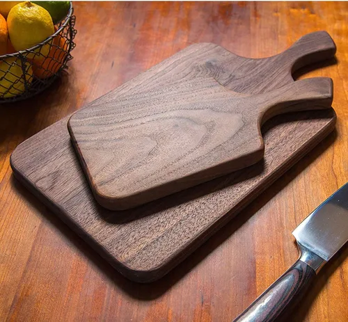 Vista 4 de Brazos Home Tabla de cortar de madera de nogal oscuro para cocina, sazonada, tabla de cortar, tabla de queso de madera, bandeja de charcutería