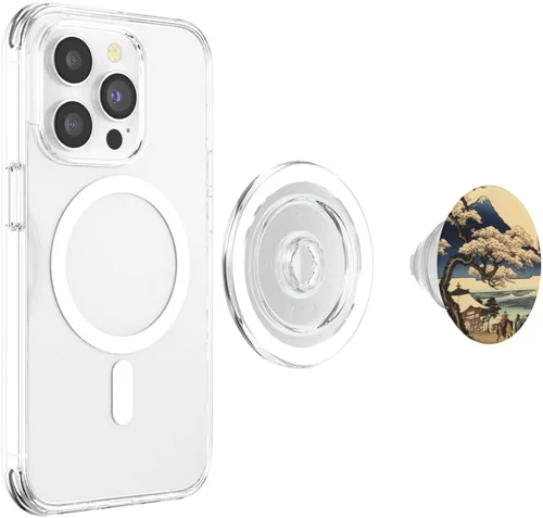 Vista 4 de Petals Powerlifts Sumo Renaissance Blossoming Artistic PopSockets MagSafe PopGrip for iPhone