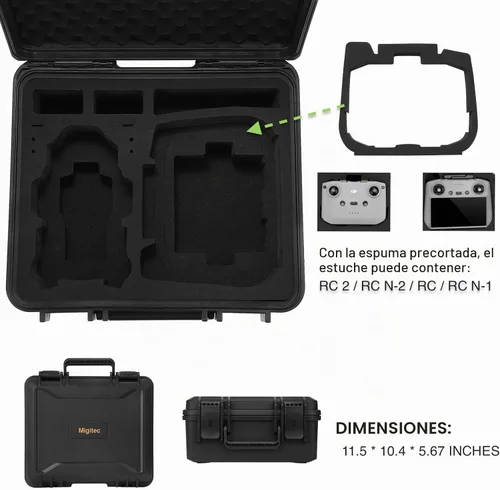 Vista 3 de Estuche rígido impermeable para DJI Mini 5 Pro/Mini 4/3 Fly More Combo