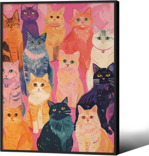 Vista 15 de Póster de pintura al óleo colorida de ventana abierta, arte de pared abstracto impresionista famoso y moderno, impresiones de lienzo estético