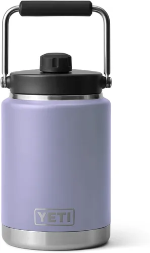 Vista 9 de YETI Rambler Jarra de Medio Galón, Aislada al Vacío, A Prueba de Fugas, Acero Inoxidable con MagCap Rosa (Tropical Pink)