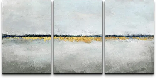 Vista 19 de wall26 Lienzo enmarcado para pared, juego de arte de acuarela pastel, paisaje rural, ilustraciones con formas abstractas, arte moderno, decorativo