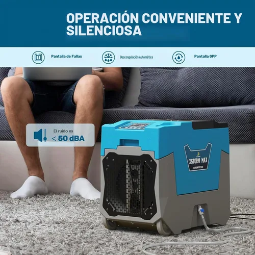 Vista 6 de Argendon LGR - Deshumidificador comercial con bomba, deshumidificadores de 180 pintas