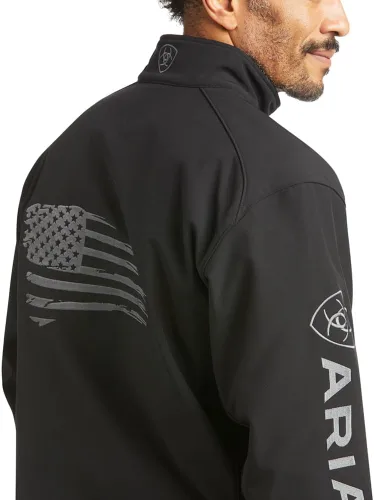 Vista 3 de Ariat Logo 2.0 Patriot Softshell Chaqueta resistente al agua, grano de café