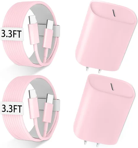 Vista 16 de Cargador para teléfono 17, 16, 15 Pro Max, carga rápida PD de 30 W, cable de carga para iPhone 17 de 6 pies (65 W/3 A), cable largo USB C con iPhone