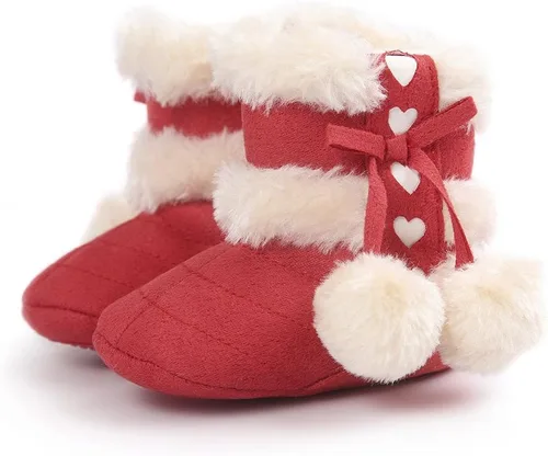 Vista 4 de Botas Estamico de invierno, con lazo, de nieve, de felpa, para niña
