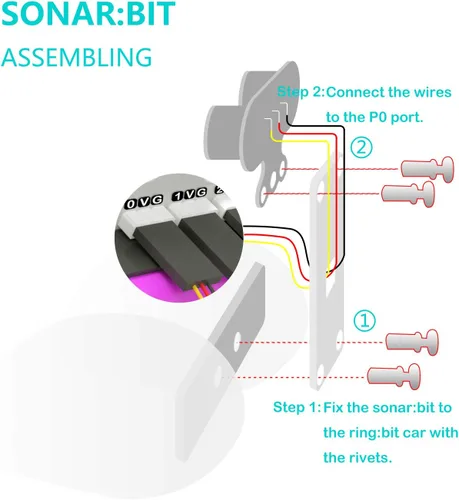 Vista 5 de ELECFREAKS - Anillo de microbit: accesorios para coche, paquete de sensores con módulo de seguimiento y barra de luz LED para anillo de microbit