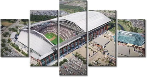 Vista 20 de Busch Stadium Baseball Home Decor St. Louis, Missouri Cityscape - Pósteres e impresiones artísticas de pared de 5 piezas de estadios de béisbol