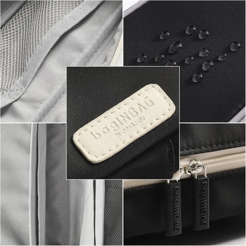 Vista 6 de QIANPA - Estuche organizador pequeño con cremallera, bolsa ligera estética, bolsa negra para hombres y mujeres