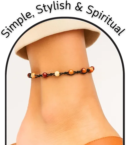 Vista 178 de Amazing Gemstone Crystal Anklet Ankle Bracelets for Women - Waterproof Beaded Healing Crystal Anklets, Plus Size Chakra Gemstone Bead Anklet