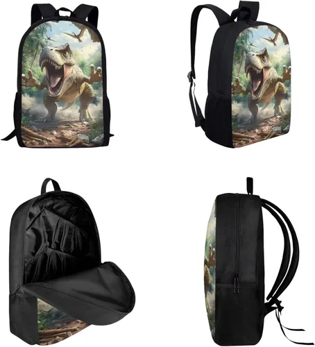 Vista 12 de HUGS IDEA Juego de 3 bolsas escolares con aislamiento térmico para el almuerzo, estuche para lápices