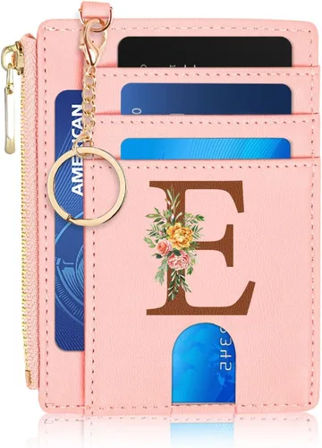 Vista 31 de Tarjetero para mujer minimalista y delgado con bolsillo frontal, bloqueo RFID, cartera compacta con ventana para identificación y bolsillo