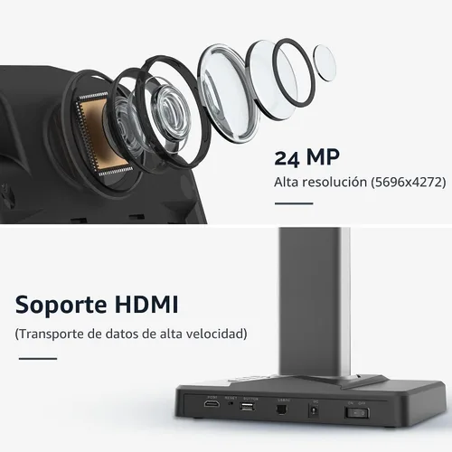Vista 9 de CZUR Paquete de escáner de libros ET24 Pro y caja de estudio portátil