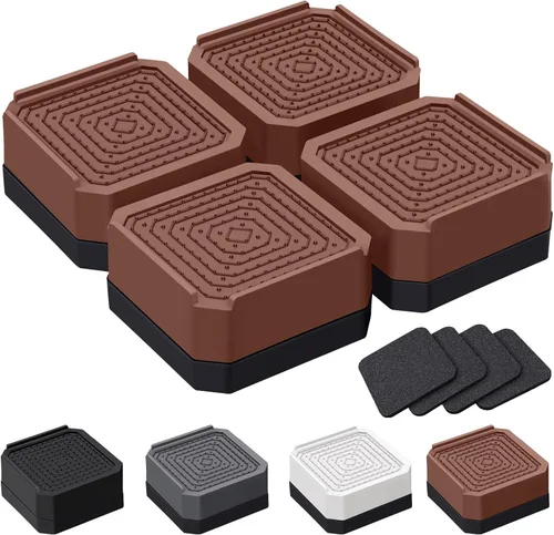 Vista 18 de ANNKUT Elevadores de cama y elevadores de muebles, bloques de elevación ajustables resistentes para sofás, escritorios y sillas, elevan 1.5