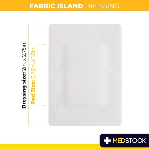 Vista 3 de MEDSTOCK Apósito de tela para islas, 2 x 2.75 pulgadas (paquete de 100), cuidado adhesivo de heridas, adecuado para heridas quirúrgicas, pastos