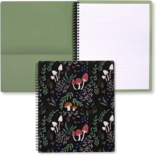 Vista 19 de Steel Mill & Co - Lindo cuaderno de espiral grande con rayas universitarias, 11 x 9.5 pulgadas con tapa dura duradera y 160 páginas forradas, puntos