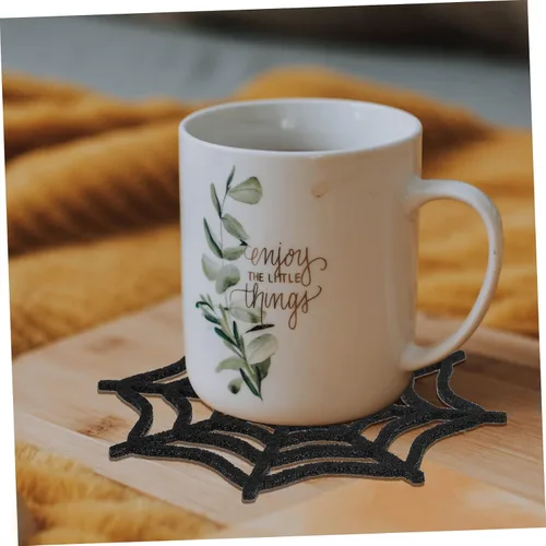 Vista 8 de UPKOCH 6 posavasos resistentes al calor, tapetes decorativos de fieltro para Halloween