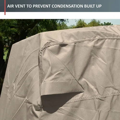 Vista 7 de Funda de almacenamiento resistente para carrito de golf de 4 pasajeros, protección premium para todo tipo de clima, se adapta a techos de 80