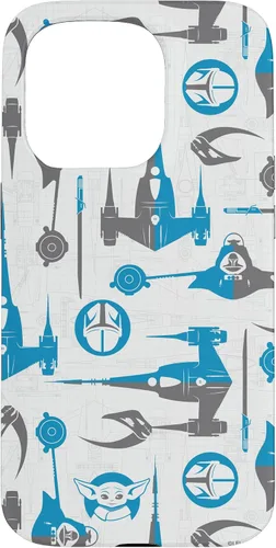 Vista 14 de Funda para iPhone 16 Star Wars The Mandalorian & Grogu Signets y Starships