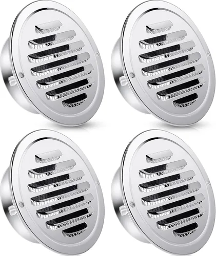 Vista 20 de Zonon 1 pieza de rejillas de ventilación de sofito de acero inoxidable de 4 pulgadas, cubierta de ventilación redonda para secadora con pantalla
