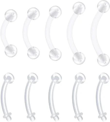 Vista 5 de Longita Anillos de ombligo transparentes Anillos de ombligo de plástico Anillos de ombligo de plástico para cirugía deportiva