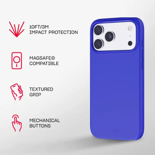 Vista 9 de Tech21 EvoLite con MagSafe para Apple iPhone 17 Pro Max Azul Eléctrico