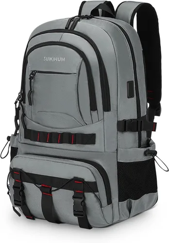 Vista 10 de Mochila de viaje expandible para senderismo para hombres y mujeres Negro