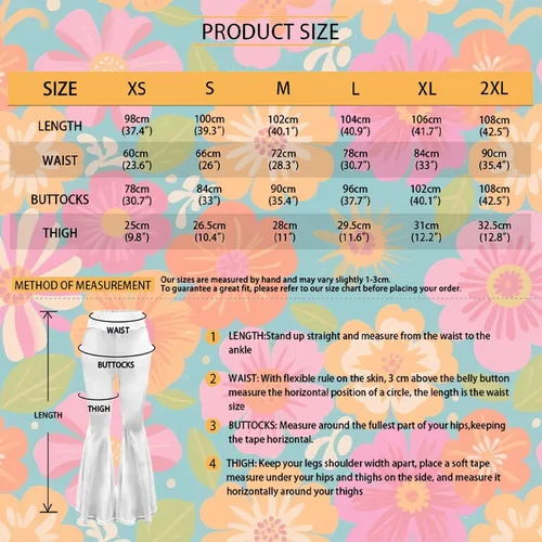 Vista 7 de Pantalones acampanados góticos de los años 70 para mujer, pantalones acampanados de yoga de cintura alta, leggings bohemios, hippie, discoteca