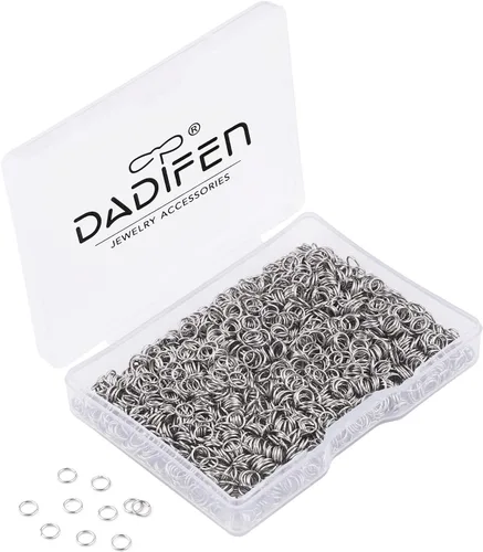 Vista 15 de Anillos de salto de oro de 0.157 in, 0.197 in, 0.236 in, 0.276 in, 0.315 in, 0.394 in, anillos de salto abiertos para joyería suministros