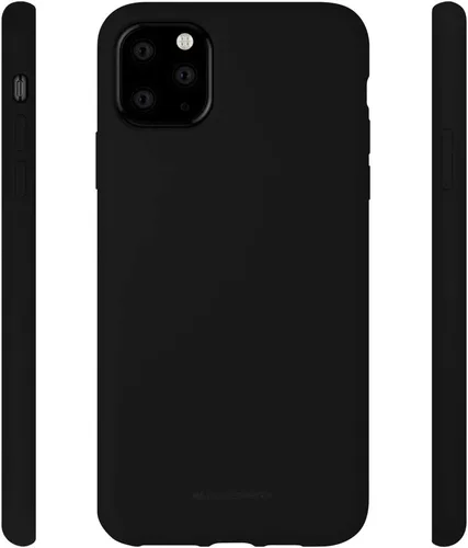 Vista 2 de GOOSPERY Funda de silicona líquida para Apple iPhone 11 Pro Max (6.5 pulgadas) Jelly Rubber Bumper Case con forro de microfibra suave (negro)