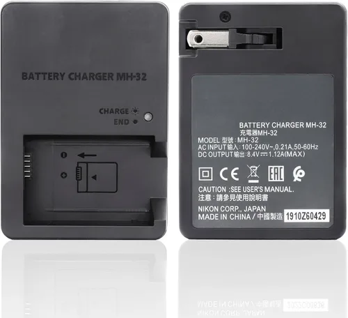 Vista 6 de Cargador de batería de pared MH-32 MH32 para Nikon EN-EL25 ENEL25 EN-EL25a Batería compatible con Nikon Z50 Z 50 Z30 Z 30 Zfc Z fc Z50II cámara