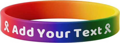 Vista 28 de 10-2000 piezas de pulseras de goma personalizadas con texto - Pulseras de silicona personalizadas a granel para conciencia, eventos, apoyo, regalos