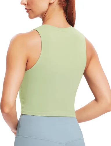 Vista 2 de Natural Feelings Nudi - Sujetadores deportivos para mujer, con relleno extraíble, sin mangas, para yoga, fitness, entrenamiento, ombligueras