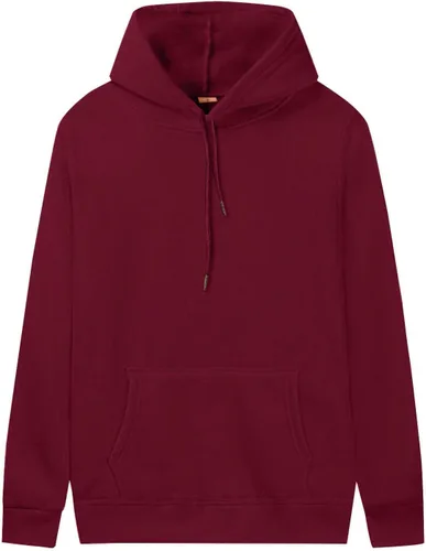 Vista 2 de Sudadera de gran tamaño para mujer, color sólido, sudadera de manga larga, suéter de moda con bolsillo