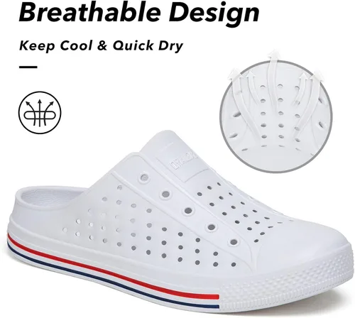 Vista 3 de SAGUARO Zuecos de jardín para hombre y mujer, zapatos casuales unisex de secado rápido, sandalias de verano antideslizantes para playa