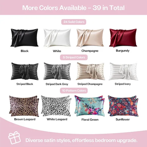 Vista 52 de MR&HM - Funda de almohada de satén