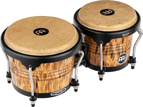 Vista 7 de Meinl Percussion FWB190AF Free Ride Series Bongos de madera, acabado de llama ámbar