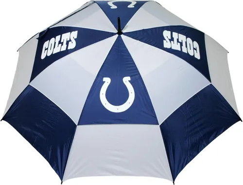 Vista 6 de Team Golf NFL San Francisco 49ers - Paraguas de golf de 62 pulgadas con funda protectora, diseño de protección contra el viento de doble toldo