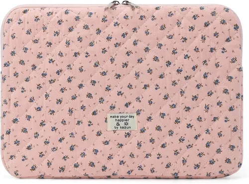 Vista 39 de Funda acolchada para laptop de 15 a 15.6 pulgadas, bonita funda protectora acolchada para computadora portátil con estampado floral para MacBook